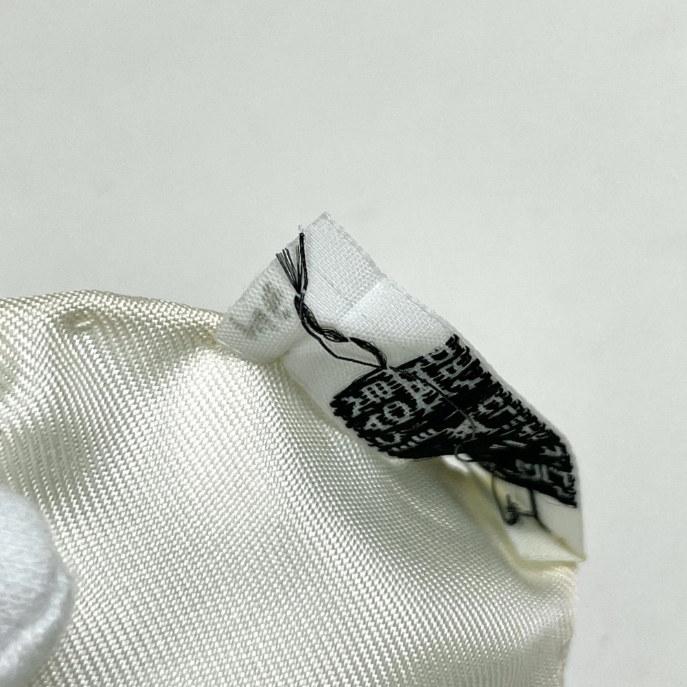 HERMES White Silk Scarf - Picture 3 of 5